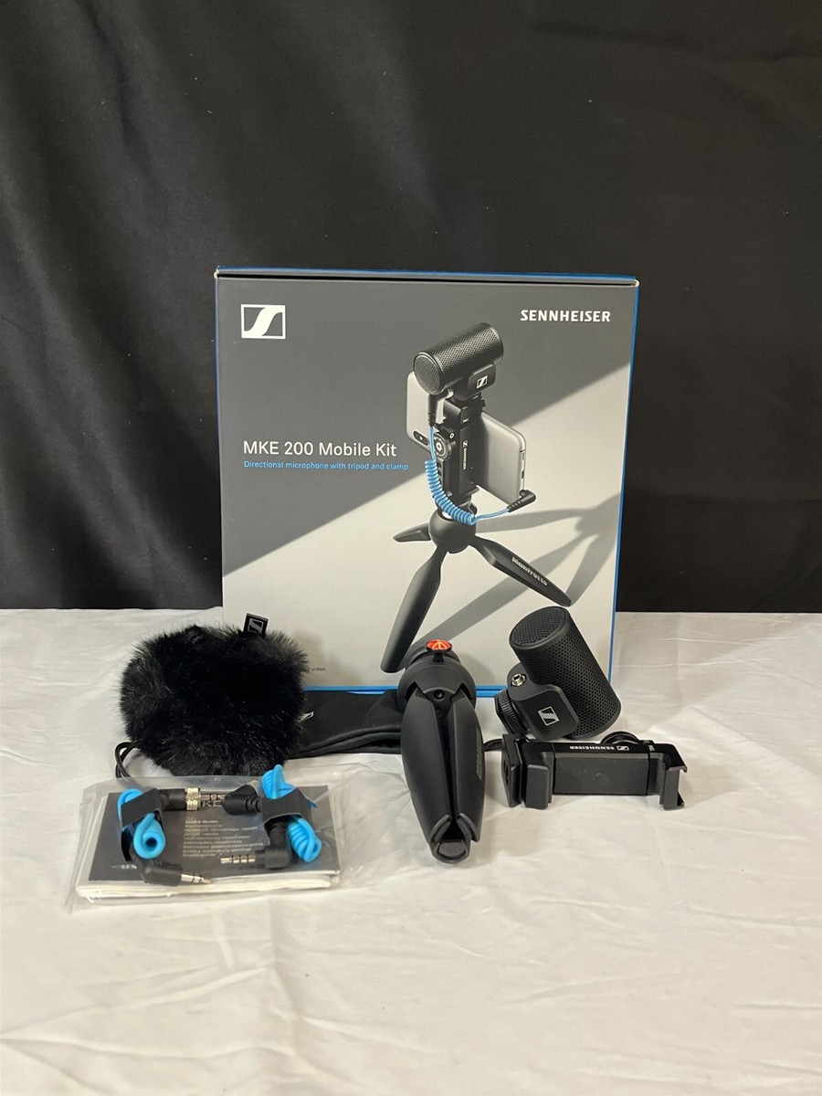 マイク　ＡＳＭＲ　Sennheiser MKE 200 Mobile Kit Sennheiser MKE 200 Mobile Kit Black Directional Microphone With