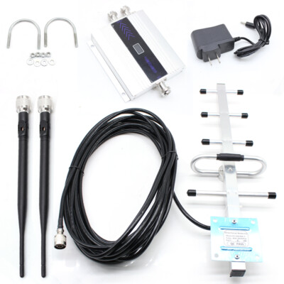 GSM 900MHz Mobile Cell Phone Signal Booster Amplifier Repeater Antenna Home LED