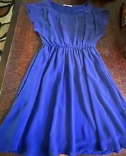 Urban Outfitters - Lush Sleeveless Royal Blue Cinched Waist Dress Size S