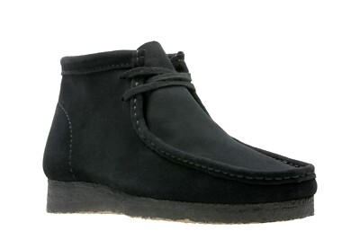 Clarks Wallabee Chukka Boot Mens Size 7.5M Black Suede Ankle