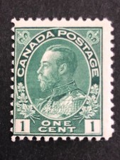 Canada Stamp 1911, King George V, Admiral Issue, Scott # 104 Mint H, Lot # 11A1A