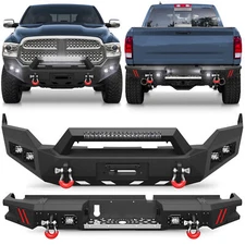 Steel Front /Rear Bumper For 2013-2018 Ram 1500 &2019-2024 Classic w/ LED Lights