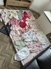 EXCELLENT BUNDLE (32 ITEMS!) Baby Girl Newborn Size 6-9 Month Clothing Bundle