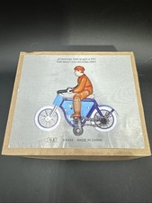 SCHYLLING MAN ON BICYCLE BIKE TIN TOY WIND UP W/ KEY NEW NIB