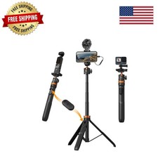 Adjustable 62.5'' Selfie Stick Tripod - 360-Degree Rotation  Remote Control