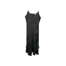 Nine West Size XL Sleeveless Black Long Length Dress With Split