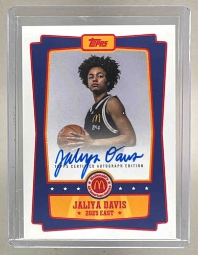 Jaliya Davis 2025 Topps Chrome McDonald's All-American #EA-JD Event Auto
