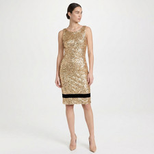 Dolce & Gabbana - Gold Sequined Silk Midi Dress