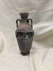 Vtg. Murano Roman Style Scavo Blown Glass Amphora Vase 18" Tall