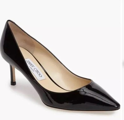 Jimmy Choo Pandora Black Patent Leather Heels Size 40 /10US