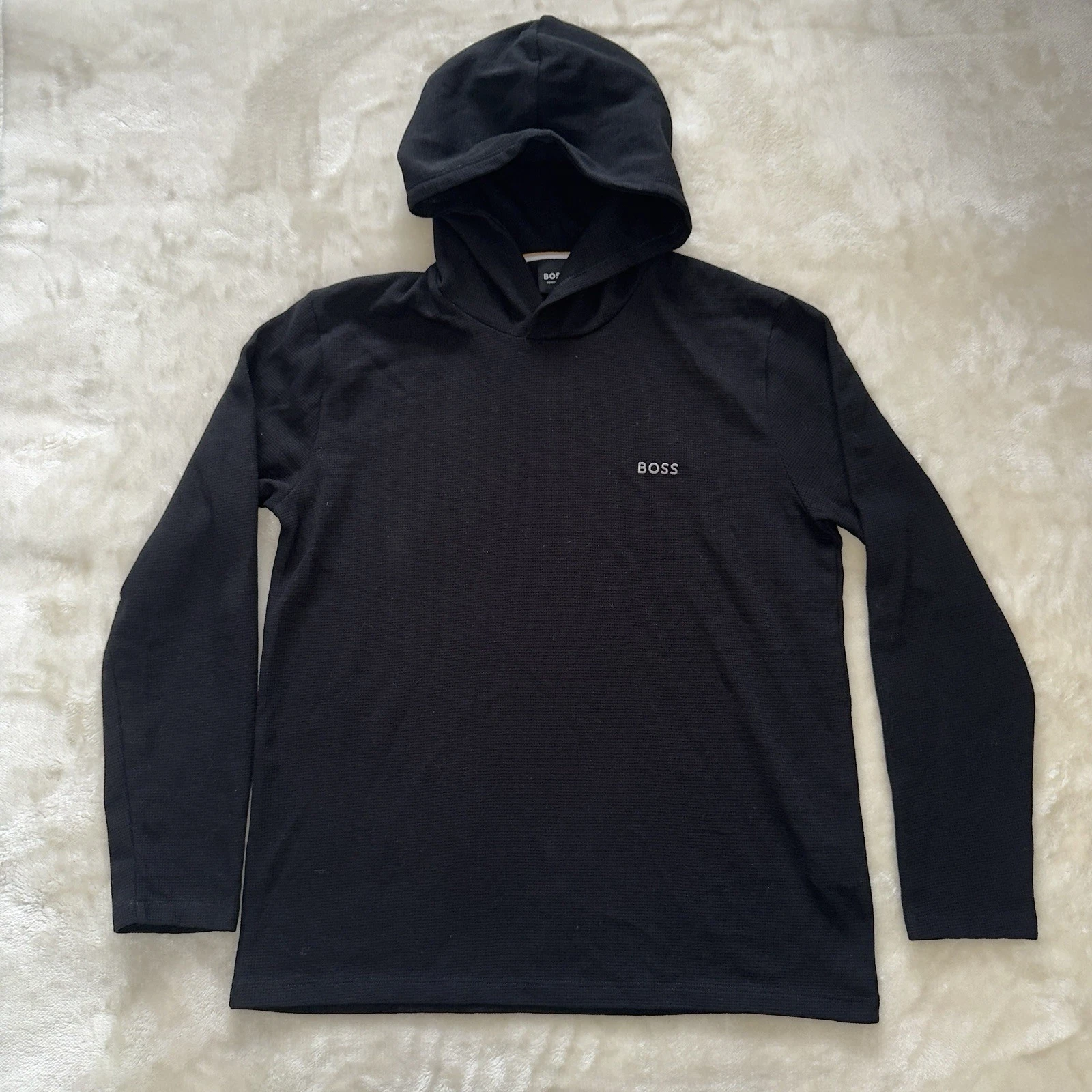 Hugo Boss black cotton tracksuit with minimalist logo Size M V5