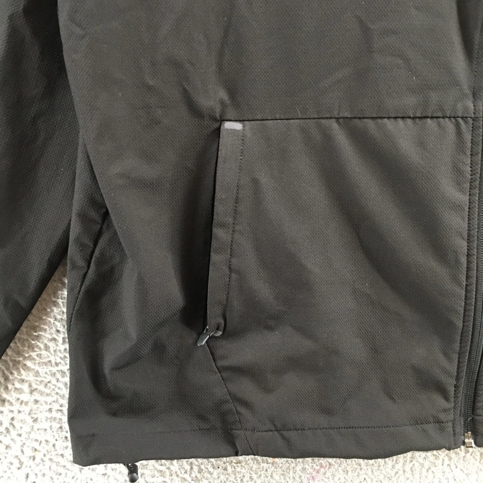 Chaqueta Abrigo de Lluvia Calvin Klein Cremallera Completa para Hombres 2XL Negra Manga Larga Bolsillo con Capucha Foto 4 de 4