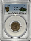 1864 L on Ribbon Indian Head Cent 1¢ PCGS & CAC AU53 ‼️WONDERFUL APPEARANCE‼️