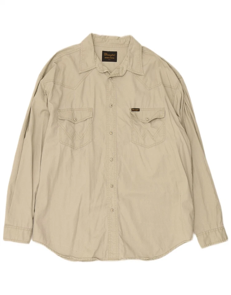 WRANGLER Mens Western Shirt 2XL Green Cotton DS14 - Image 3 of 4