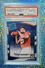 2017 Panini Donruss Optic Patrick Mahomes II Rookie RC #177 PSA 10 KC Blazer!