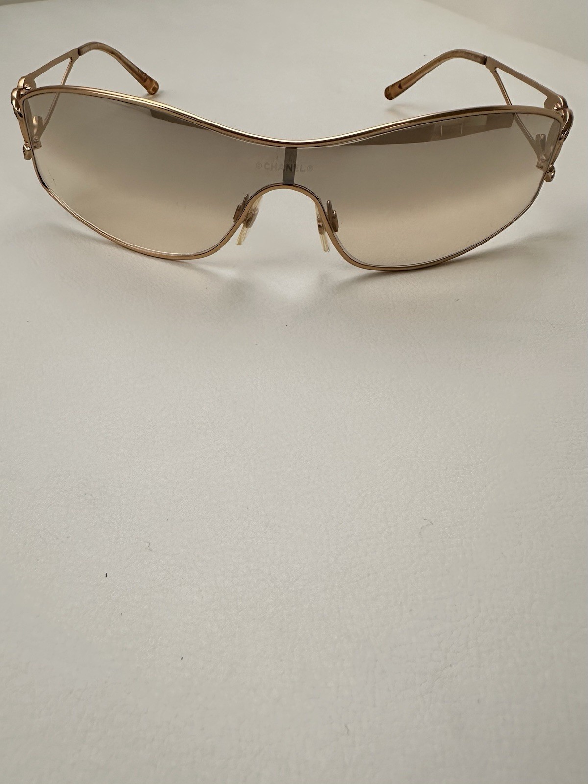 Authentic Chanel Shield Sunglasses with Swarovski… - image 3