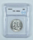 1958-D Franklin Half Dollar MS64 ICG *7053