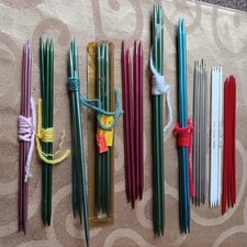 42 Double Point Knitting Needles Susan Bates Silvalume Carter 10" 7" x 6  8 ga.