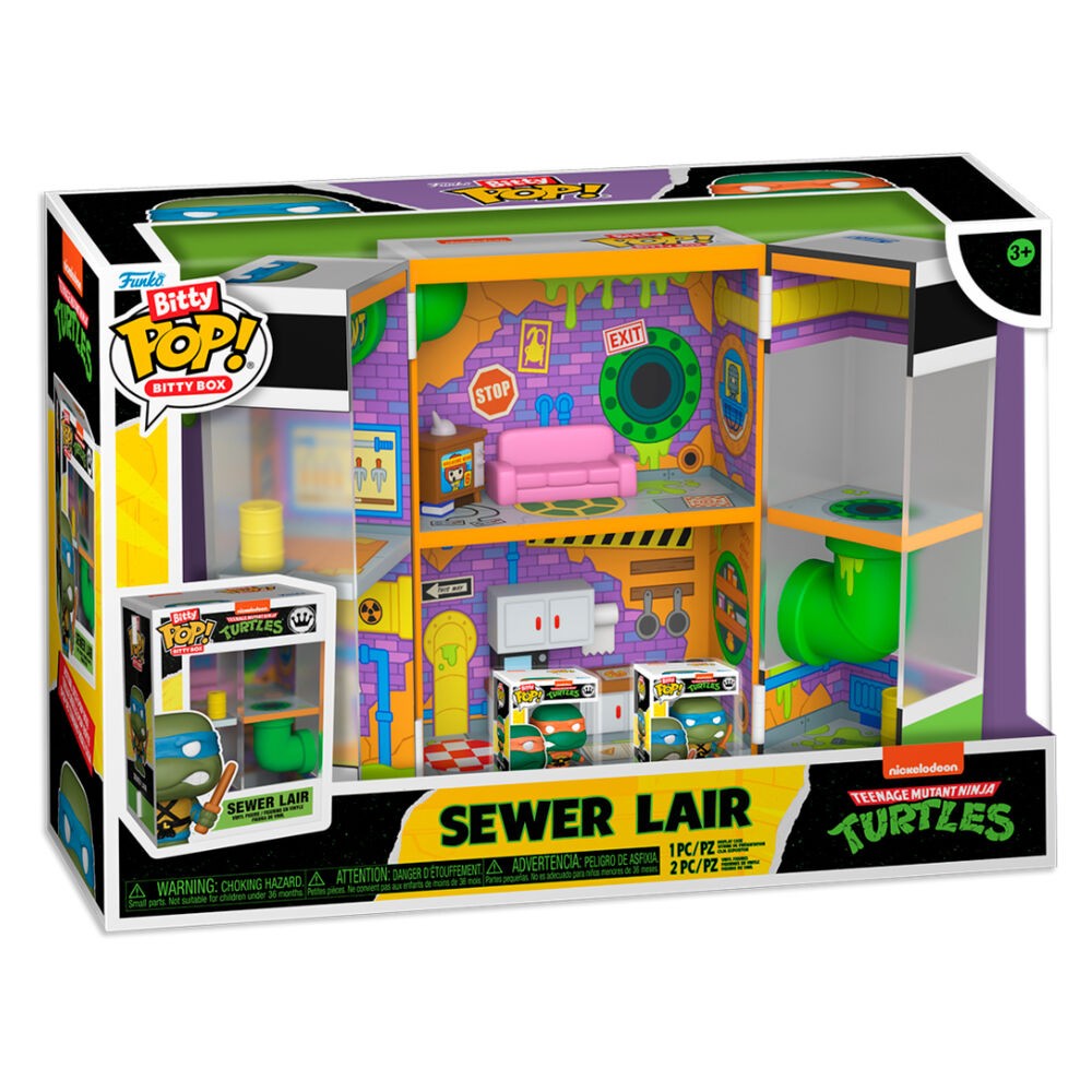 Funko Figura Bitty Pop Boxes Tortugas Ninja Sewer Lair