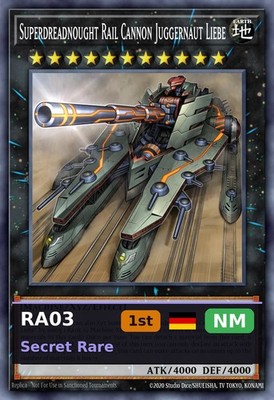 Superkanonen-Panzerzug Juggernaut Liebe RA03-041 1st Edition NM DE Yu-Gi-Oh