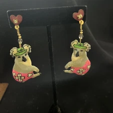 Vintage lunch at the Ritz koala bear earrings