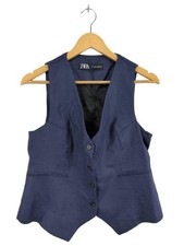 ZARA Anzugweste Damen Anzug Gr. DE 40 blau Business-Look