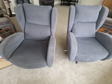 Fama Romeo Chair X 2 In Grey Upholstery With Chrome Feet. Only 1 Year Old