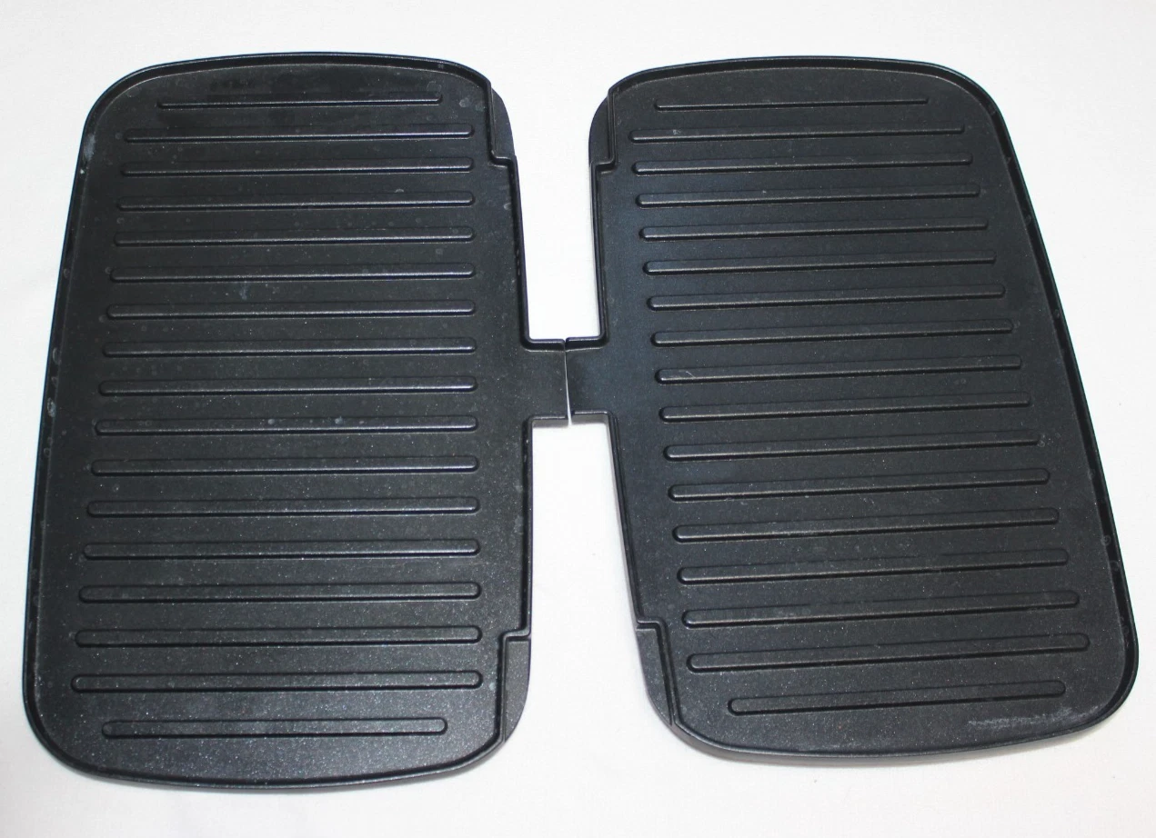 Pampered Chef Deluxe Electric Grill Plates Set of 2 Replacement Part for #100348