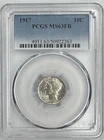 1917 Mercury Dime - Full Split Bands - PCGS MS63 FB - BLAST WHITE COLOR