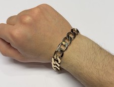 9K Gold Cuban Link Bracelet. 48.48gr 8.5” 13.4mm Width. Hallmarked. Pre Loved