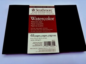 Strathmore 483-5 400 Series Watercolor Paper Art Journal 48 Pages 8 x 5.5 140lb 