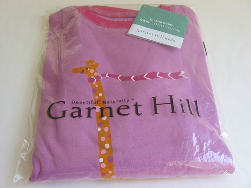 NWT GARNET HILL KIDS GIRLS SZ 12 LONG JOHNS +TOP PINK PAJAMAS SET ORGANIC COTTON - Picture 2 of 9