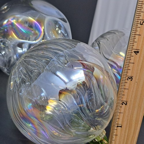 Lot Of 11 Frontgate Holiday Collection Christmas Ornaments Iridescent W/ Box - Picture 4 of 21
