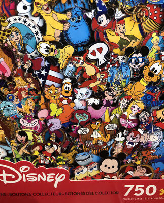 DISNEY COLLECTOR PINS 750 PIECE JIGSAW PUZZLE ~ CEACO ~ 24