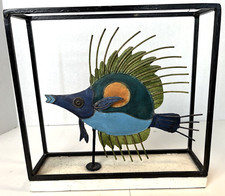 Metal Fish Sculpture Aquarium Art Saltwater Ocean Reef Beach House Decor