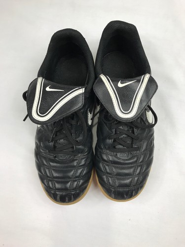 NIKE TIEMPO Natural III IC Indoor Soccer Shoe Men's Black Leather Size 6.5  | eBay