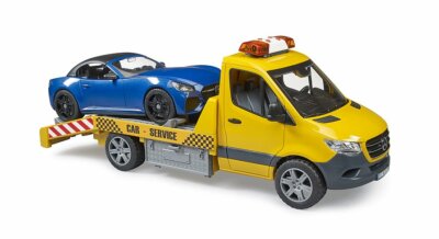 Bruder 02675 MB Sprinter Autotransporter und Roadster Licht Sound Abschleppwagen