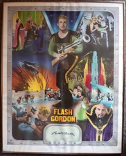 Buster Crabbe Hand Signed Flash Gordon Framed Poster with COA