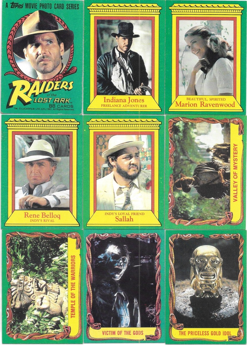Raiders of the Lost Ark Trading Cards Indiana Jones Topps 1981 YOU