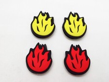 NEW FOUR 4X : WILSON "RED YELLOW FLAMES" TENNIS RACQUET VIBRATION DAMPENERS