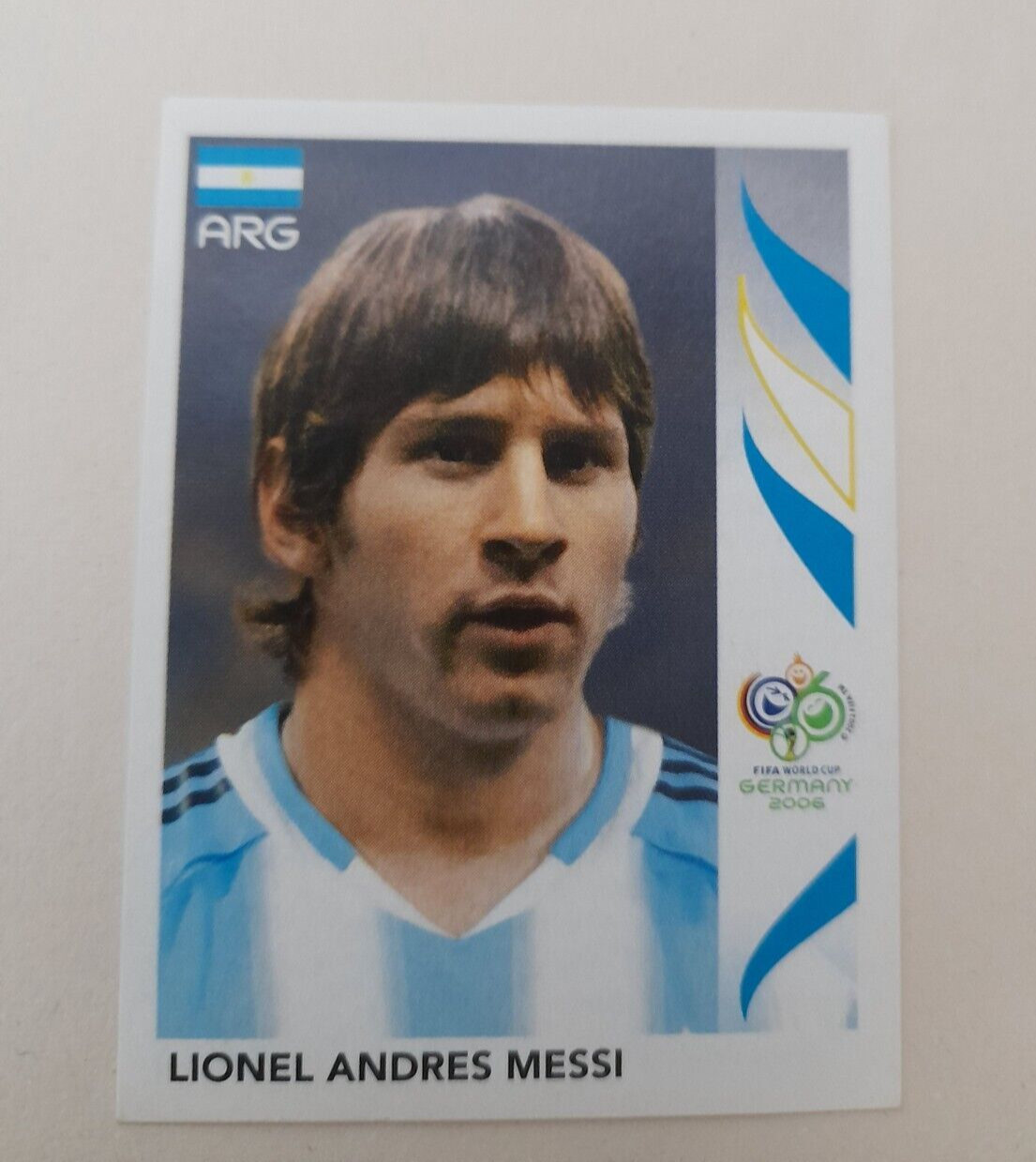 2006 Panini World Cup Germany Lionel Messi Argentina #185 Rookie Sticker