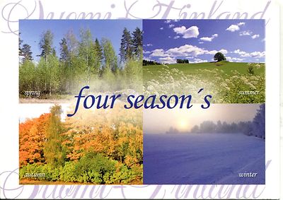 Alte Postkarte - Suomi - Finland - four season's