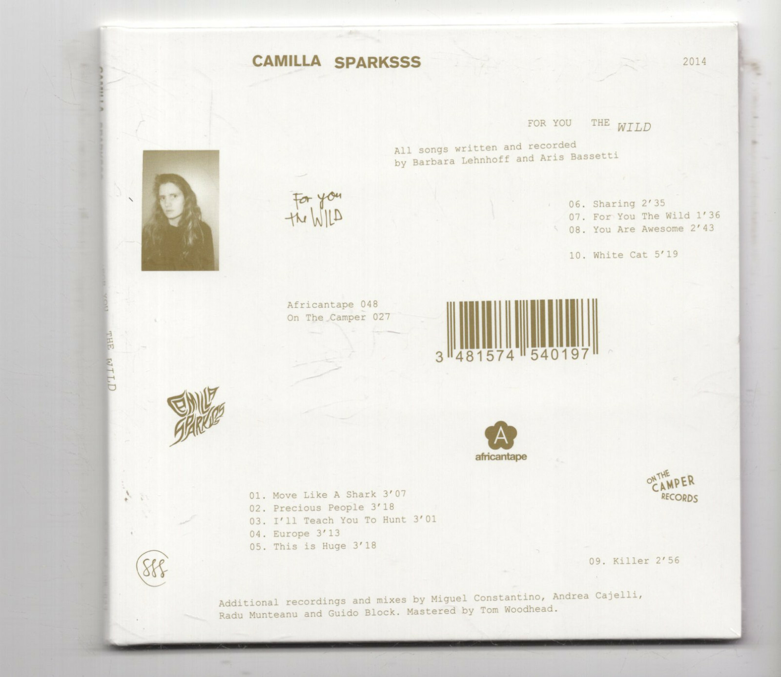 (JN452) Camilla Sparksss, For You The Wild - 2014 Sealed CD