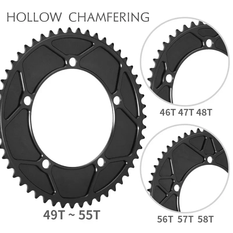 130BCD Chainring 5-Holes 46-58T for Bicycle Chain Wheel Fixed Gear Track Bike - Image 3 of 4