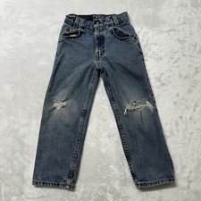 Vintage Little Levis 550 Relaxed Fit Jeans Kids Size 6 Orange Tab Distressed