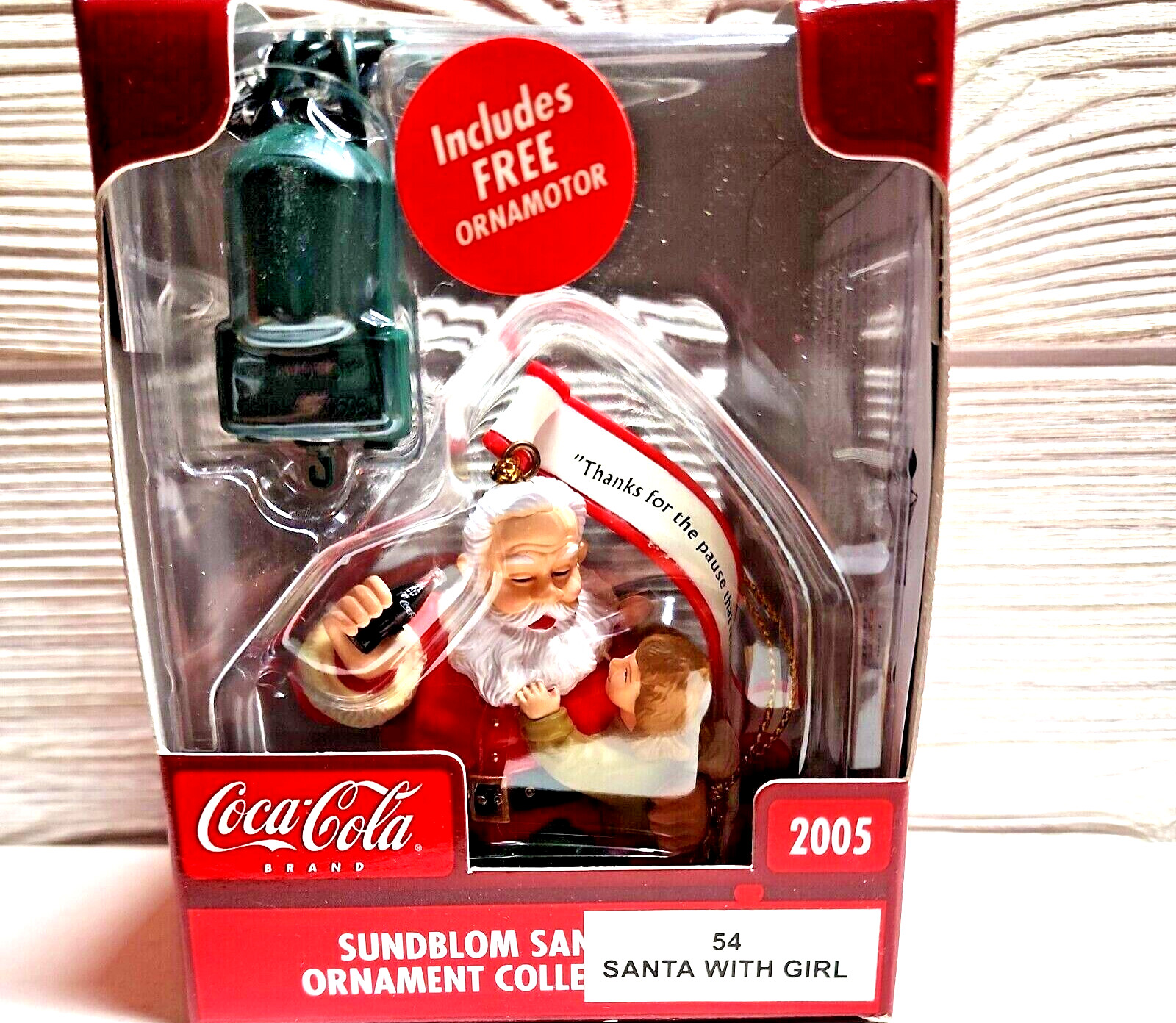 Coca-Cola 2005 Sundblom Santa Claus Ornament Collection Cavanaugh Nuevo en caja
