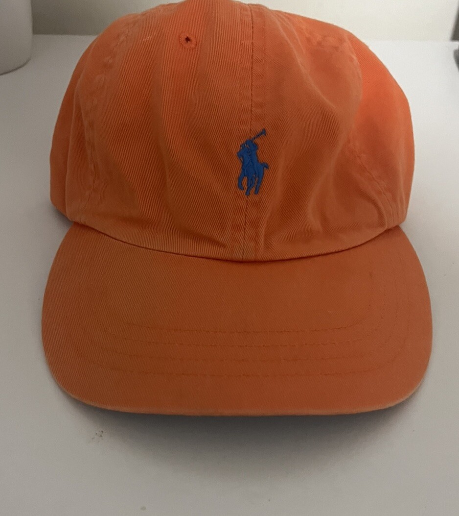 Cappellino Polo Ralph Lauren arancione Blue Pony Ottime condizioni