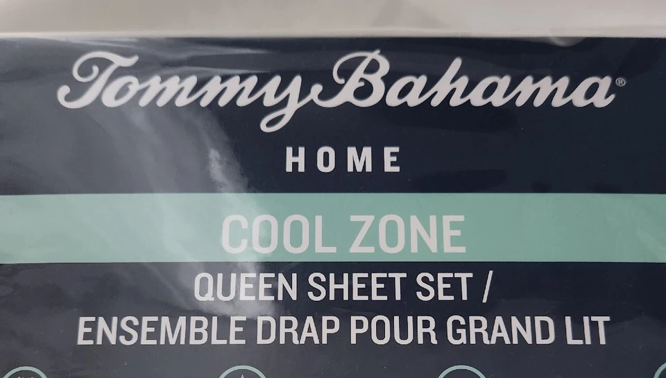 Juego de sábanas tropicales Tommy Bahama Craine Flower Cool Zone QUEEN 4 piezas Foto 3 de 4