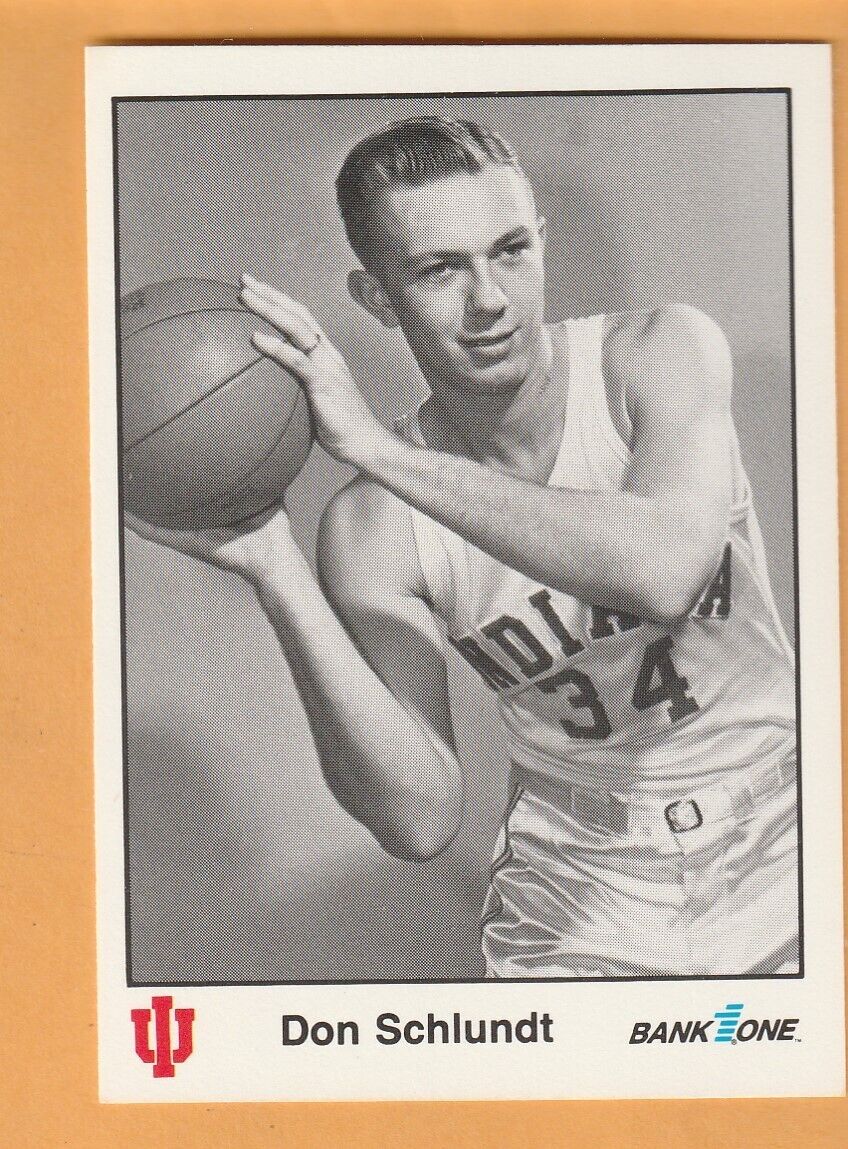 Don Schlundt Indiana Hoosiers 1986 Card #7 1953 NCAA Champs South Bend IN 11D