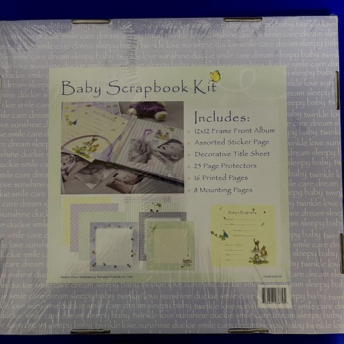 Complete Baby Scrapbook Kit 12x12 Stickers Paper Album Photo Frame Cover - Picture 4 of 7